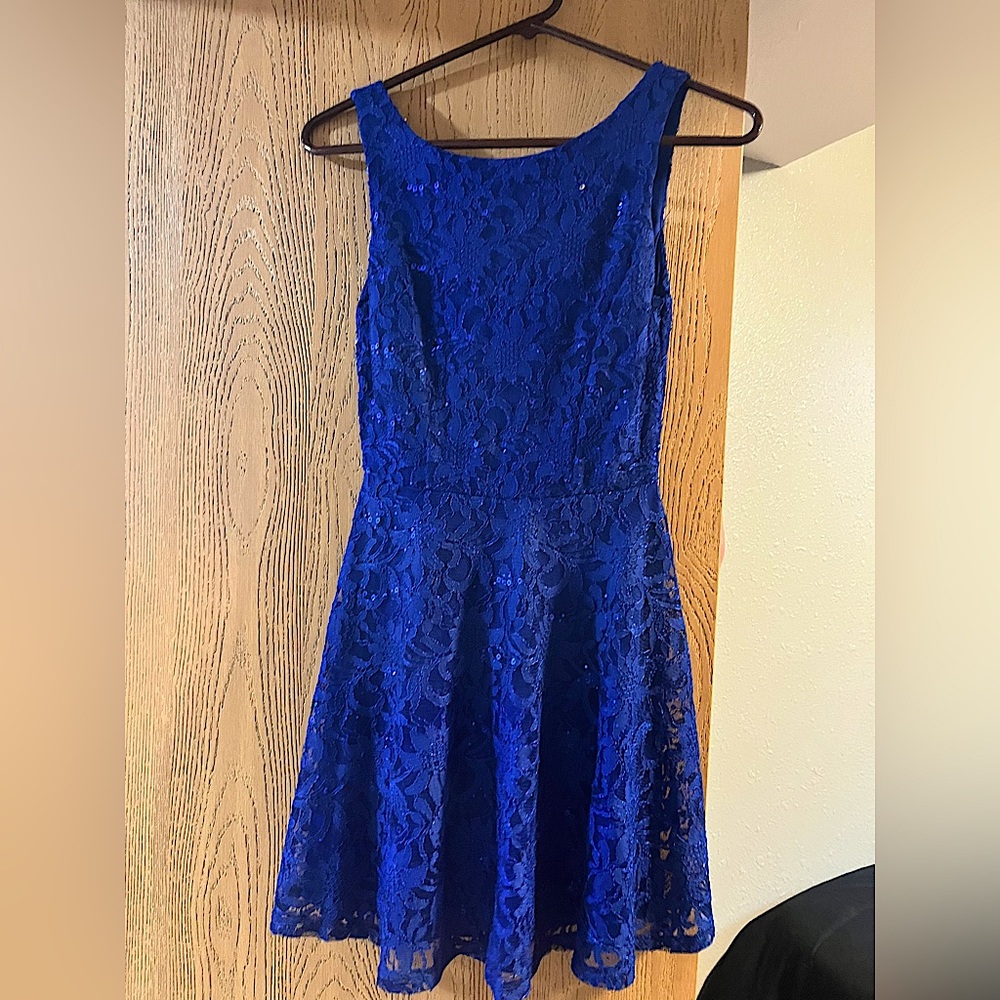 Juniors/Women Blue Sequin Dress for Homecoming/Formal/Semi-Formal Size 3